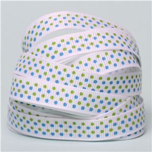 Baby Ribbon - Multi Dots Blue